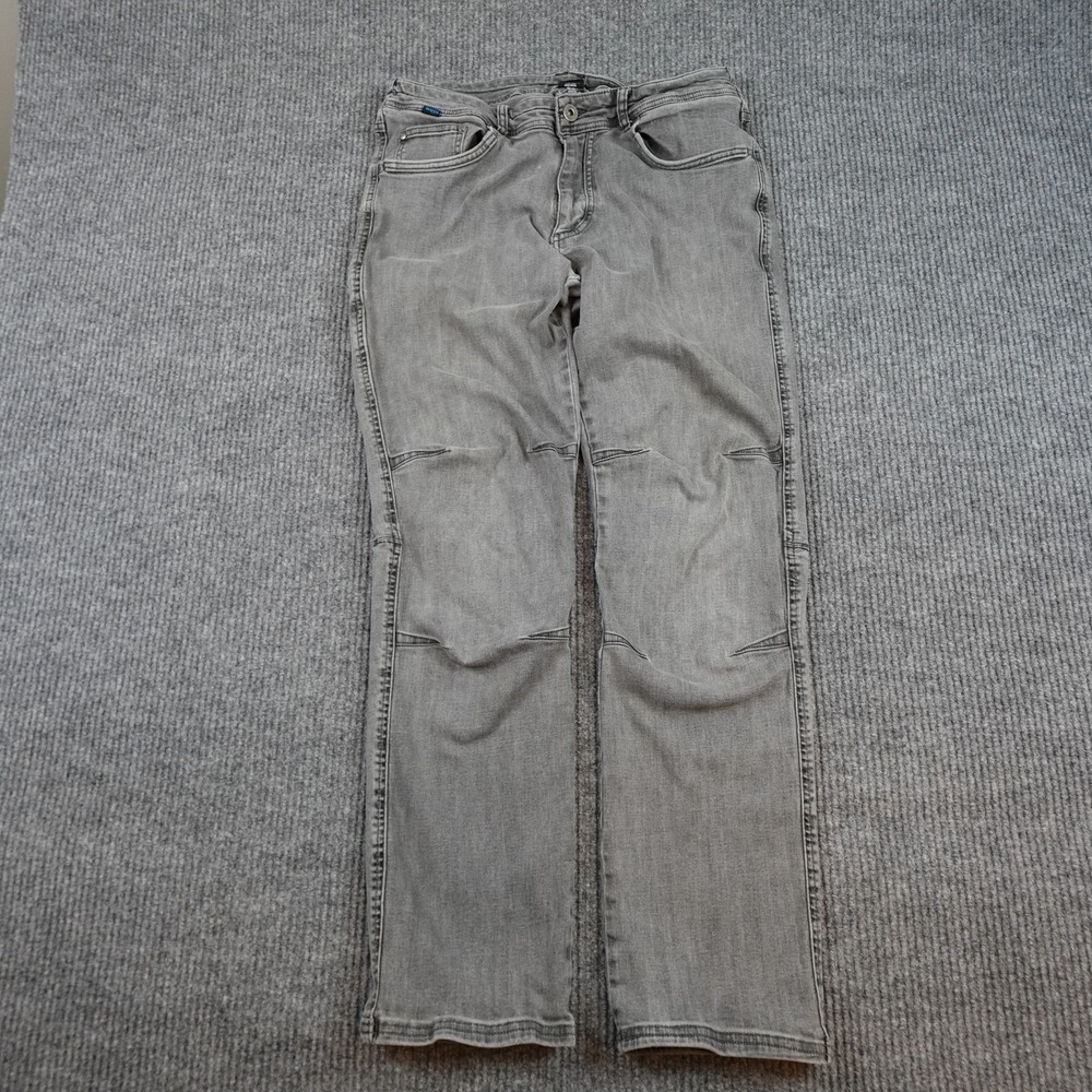 Kuhl Rydr Jeans Mens 36x32 Gray Medium Wash Regular Straight Denim Outdoor Pants